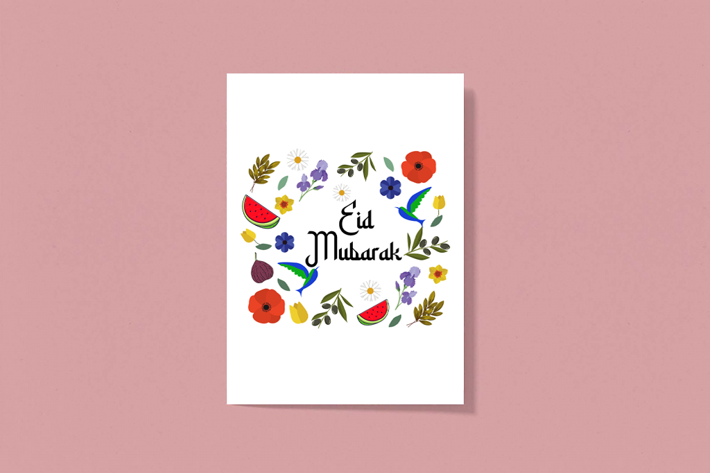 Postcard in paper