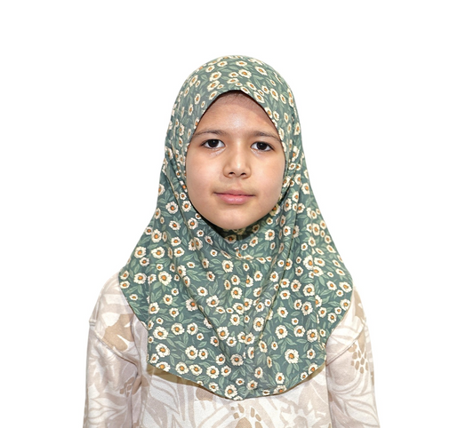 Kid's printed jersey practical khimar